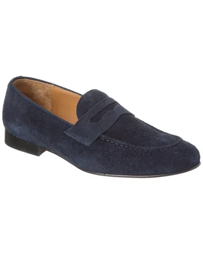 Alfonsi Milano Suede Loafer In Blue