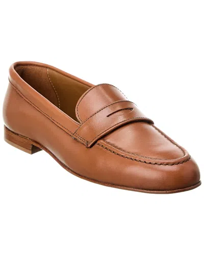 Alfonsi Milano Simona Leather Loafer In Brown