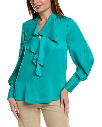 Ungaro Eliane Silk-blend Blouse In Blue