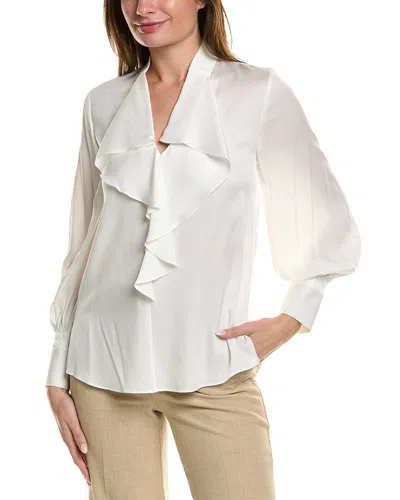 Ungaro Eliane Silk-blend Blouse In White