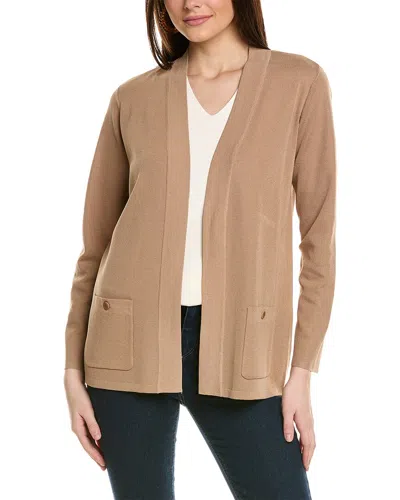 Anne Klein Malibu Cardigan In Brown