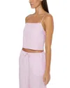 Onia Air Linen Square Neck Tank In Pink
