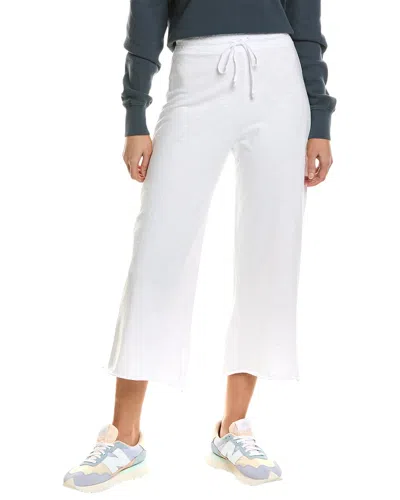 Perfectwhitetee Japanese Jersey Cropped Wide Leg Pant In White