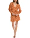Joie Bree Ruffled Dress In Orange