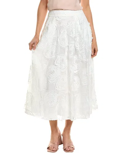 Ted Baker Louelaa Lace Midi Skirt In White