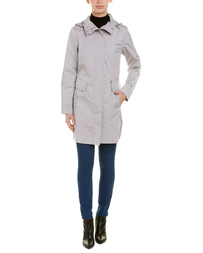Cole Haan Women's Packable Raincoat Jacket In Grey
