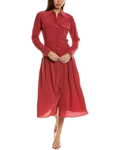 Equipment Natacha Silk Shirtdress In Red