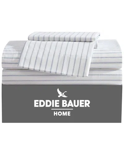 Eddie Bauer 200 Thread Count Essential Stripe Cotton Percale Sheet Set