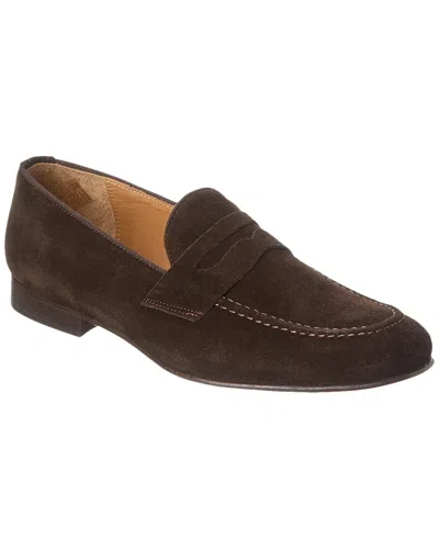 Alfonsi Milano Suede Loafer In Brown