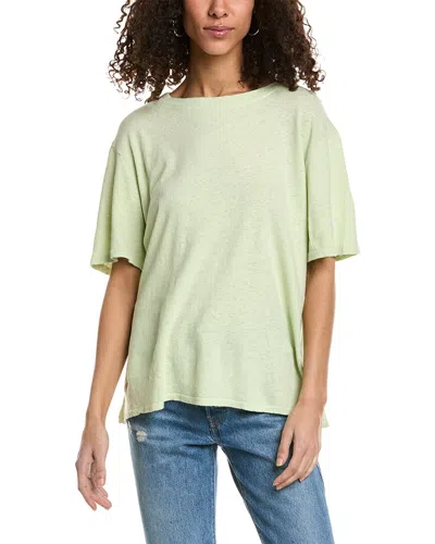 Project Social T Edie Linen-blend T-shirt In Green