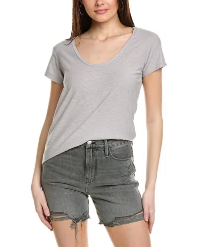 James Perse Sheer Slub T-shirt In Grey