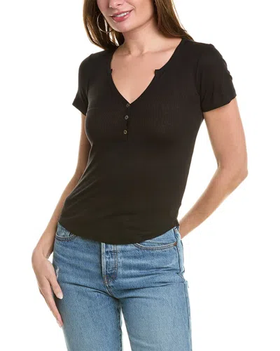 Project Social T Lyla Henley Rib T-shirt In Black