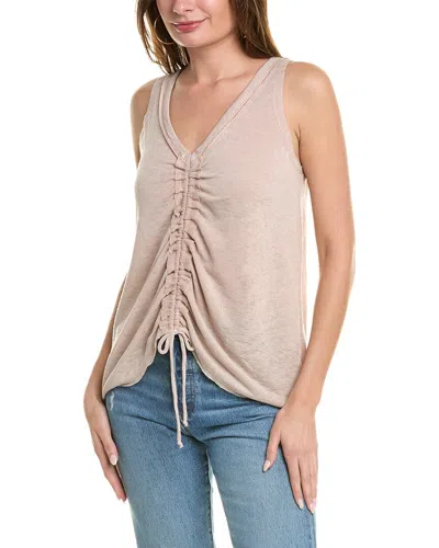 Project Social T Cassie Ruched Tank In Beige