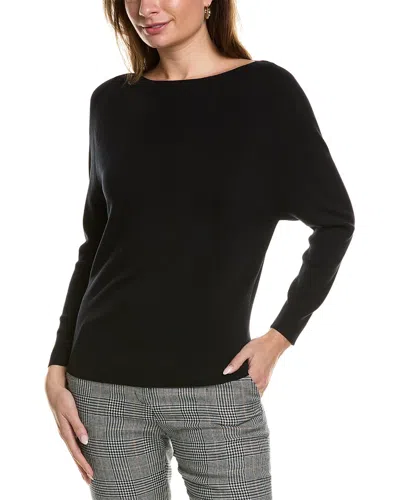Lafayette 148 New York Petite Convertible Cashmere Pullover In Navy
