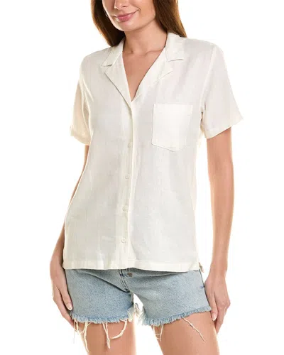 Weworewhat Boxy Linen-blend Overshirt In White
