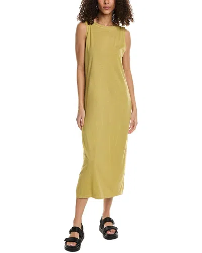 Project Social T Gigi Vintage Wash Seamed Midi Dress In Green