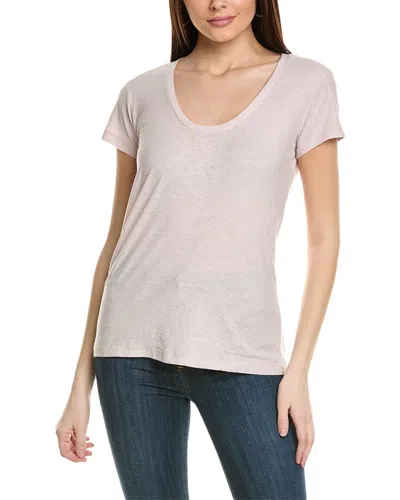 James Perse Sheer Slub T-shirt In Grey