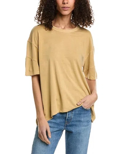 Project Social T Elina Seamed Washed T-shirt In Brown