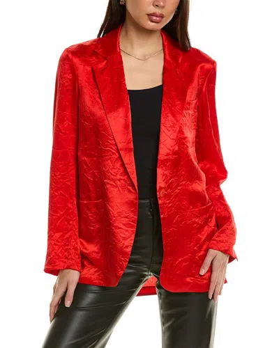 Equipment Eliette Silk-blend Jacket In Red