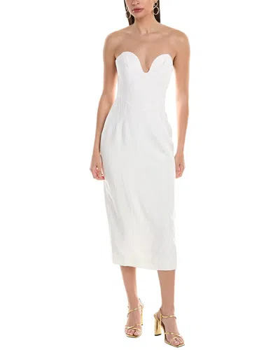 Mara Hoffman Isla Linen-blend Midi Dress In White