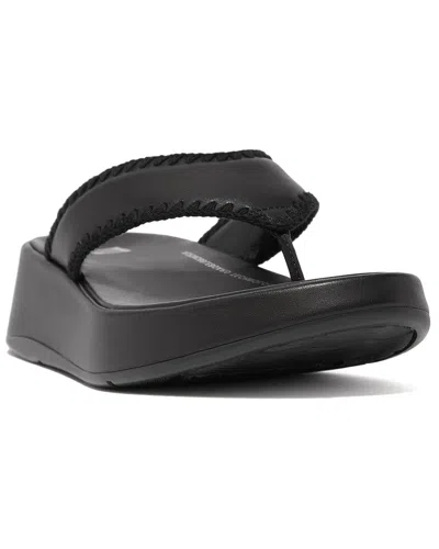 Fitflop F-mode Leather Sandal In Black