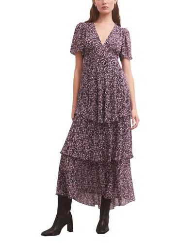 Z Supply Everly Floral Midi Dress In Gray