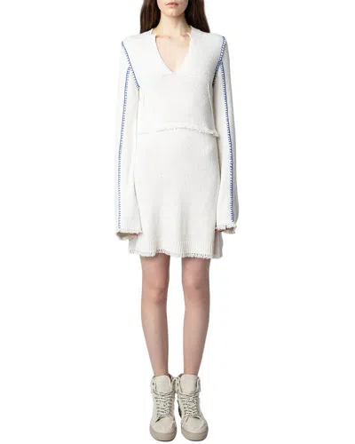 Zadig & Voltaire Hiko Silk-blend Mini Dress In White