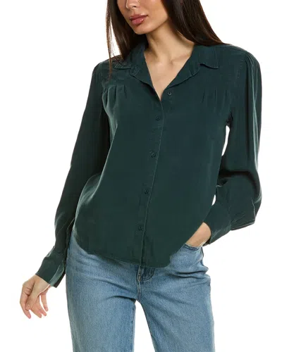 Bella Dahl Pintucked Button-down Shirt In Green