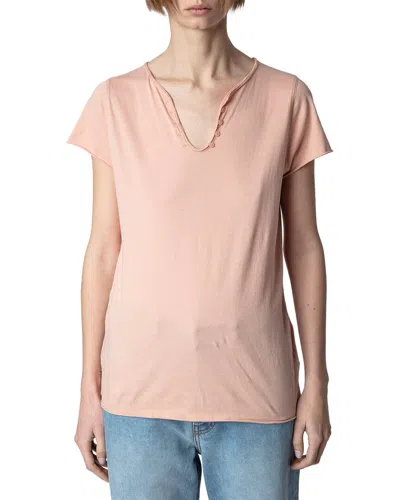 Zadig & Voltaire Tunisien T-shirt In Pink