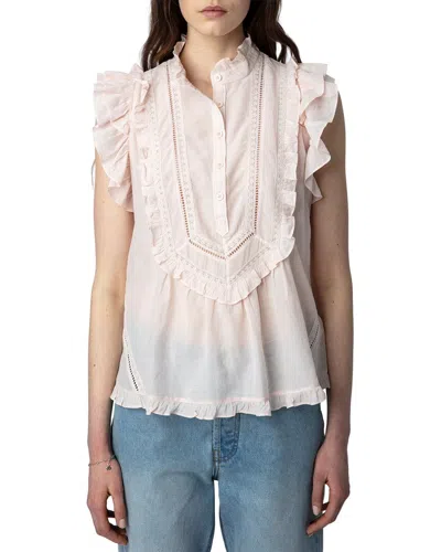 Zadig & Voltaire Tama Blouse In Pink