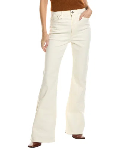 Rag & Bone Casey Womens High Rise Colored Flare Jeans In White