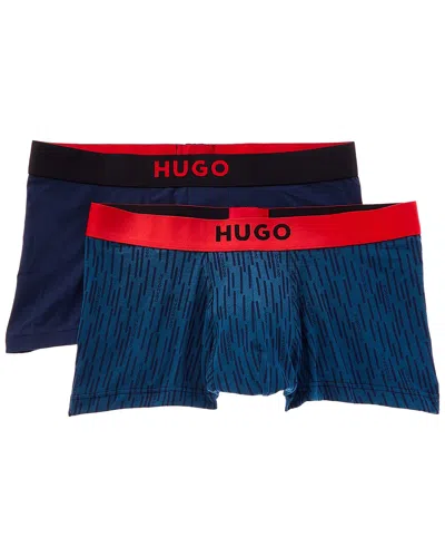 Hugo Boss 2pk Low-rise Trunk In Blue