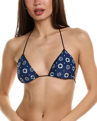 Vanessa Mooney The Indigo Bikini Top In Blue