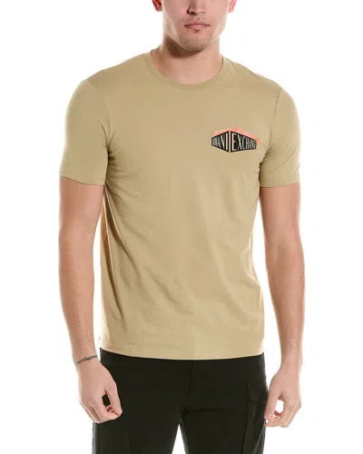 Armani Exchange Slim Fit T-shirt In Beige