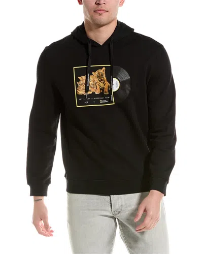 Armani Exchange Graphic Hoodie In Black