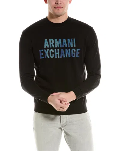 Armani Exchange Graphic Crewneck Sweatshirt In Blue
