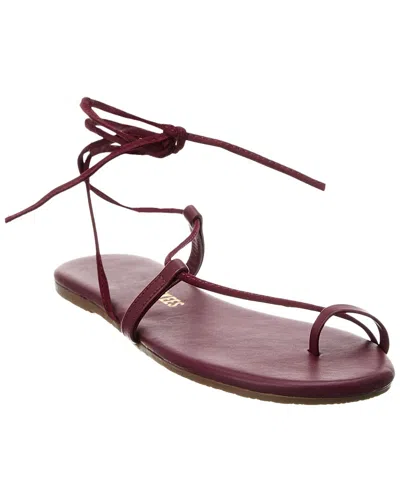 Tkees Jo Leather Sandal In Red