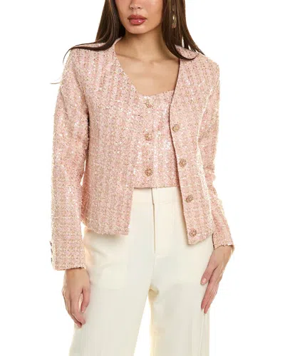Beulah 2pc Jacket & Blouse Set In Pink