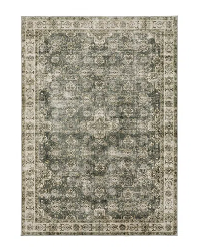 Stylehaven Style Haven Marcel Vintage Washable Flat Weave Rug In Green