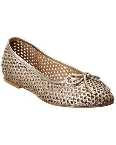 M By Bruno Magli Janina Leather Flat In Gold