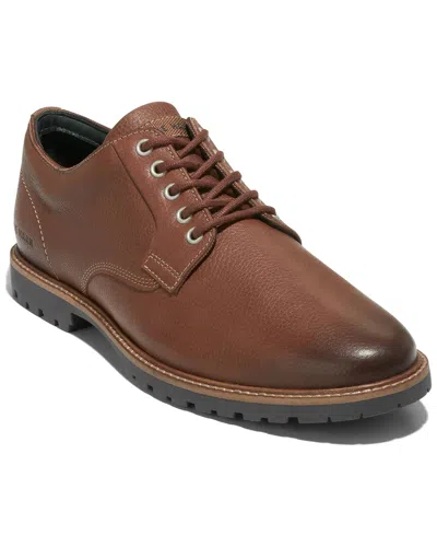 Cole Haan Midland Lug Plain Toe Leather Oxford In Brown