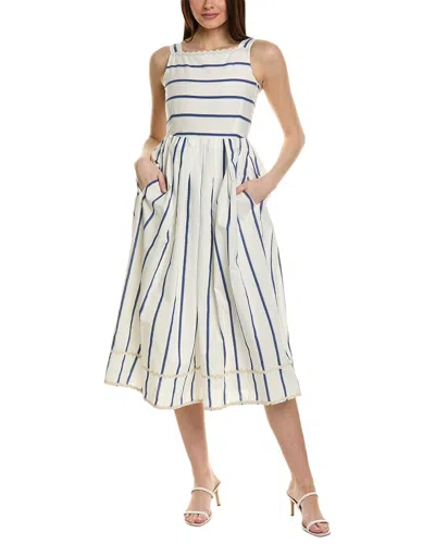 Max Mara Weekend  Giano Silk-blend Midi Dress In White