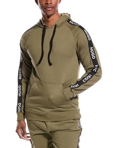 Hugo Boss Hugo  Logo Hoodie In Green