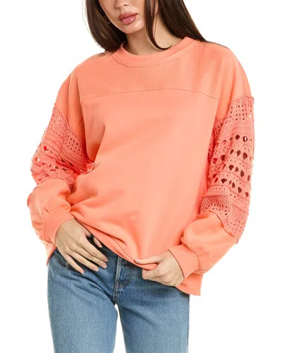 Fate Crochet Sweatshirt In Orange