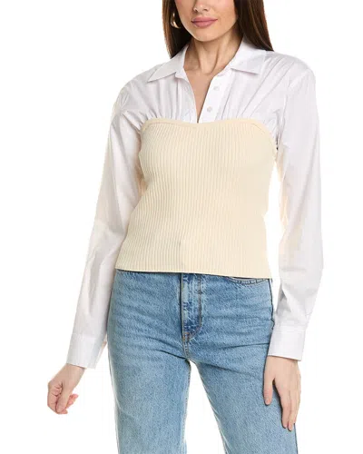 Tanya Taylor Anya Knit Top In Beige