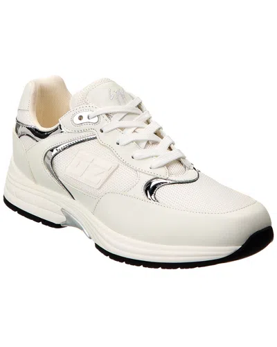 Giuseppe Zanotti Gz Runner Leather & Mesh Sneaker In White