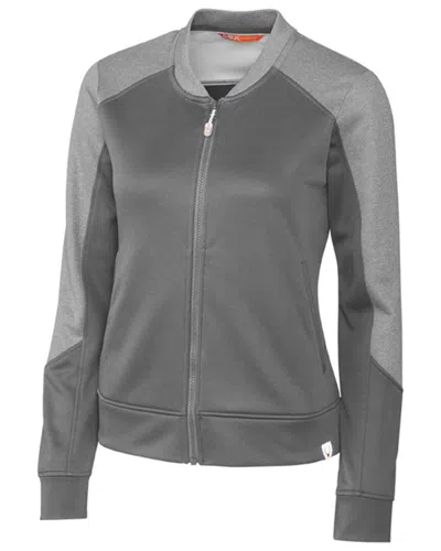 Cutter & Buck Cbuk Ladies' Pop Fly Full Zip Jacket In Grey