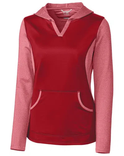 Cutter & Buck Womens Tackle Hoodie In Red