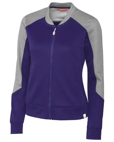 Cutter & Buck Cbuk Ladies' Pop Fly Full Zip Jacket In Purple