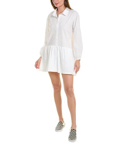 Monrow Poplin Easy Shirtdress In White
